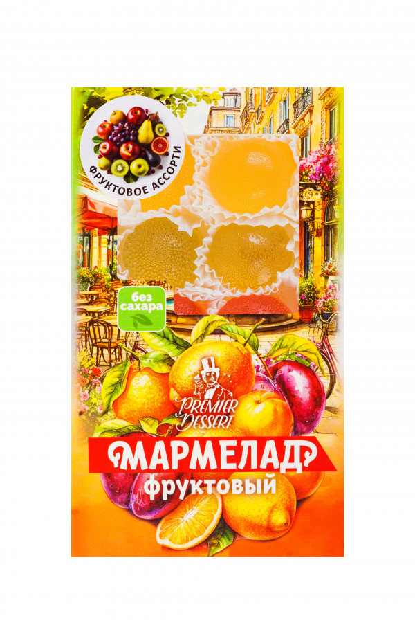 №2 Мармелад Премиум Десерт ФРУКТОВЫЙ (ананас, яблоко, гранат) 200г    в Большом Камне