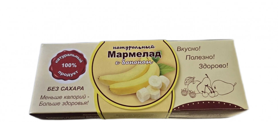  Мармелад натуральный "Банан" 140г  в Большом Камне