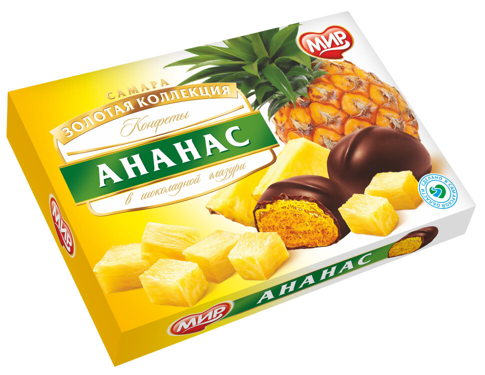  КФ МИР Ананас в шоколадной глазури 160г в Большом Камне