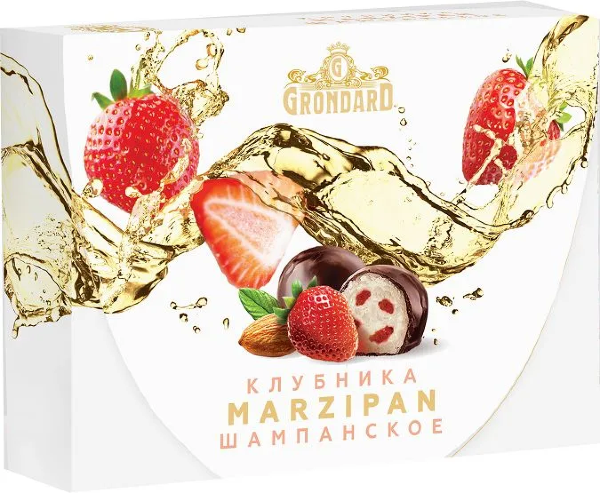 №1 TM Grondard       (10185) Конфеты глазированные Марципановые Клубника и Шампанское, 98г в Большом Камне
